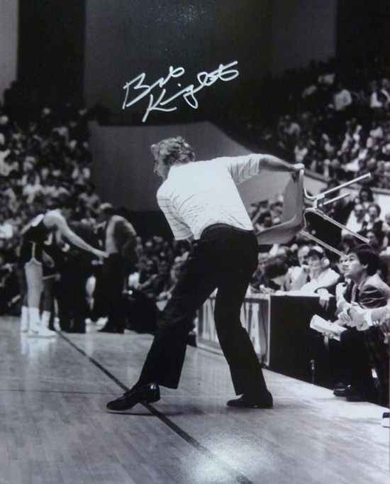 Indiana University Coach Bobby Knight Chair Toss